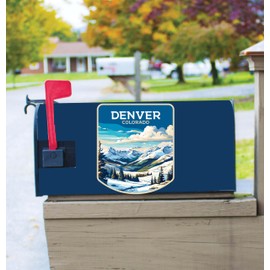 Denver Colorado Design B Souvenir Magnetic Mailbox Cover