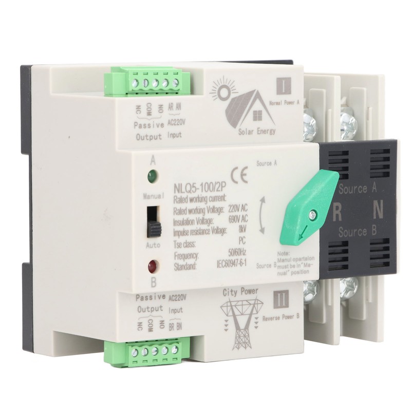 Dual Power Automatic Transfer Switch 2P PV to Utility Mini