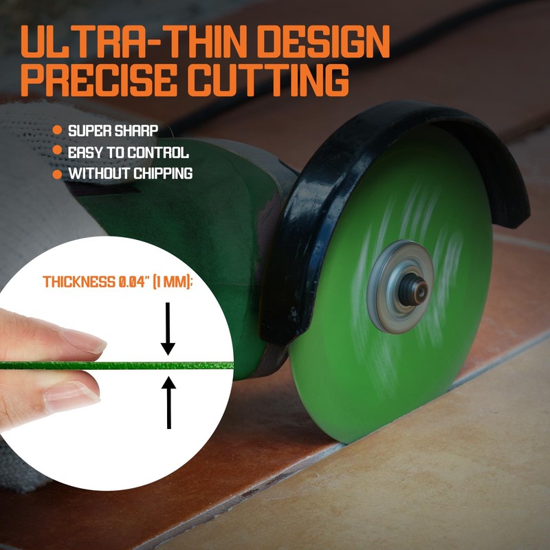 4.5" Glass Cutting Disc, 3Pcs Diamond Saw Blade for Angle