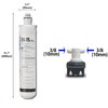 2Pack,Microfilter manufacturing FLUUX FX-15 + Including head,Hybrid cartridge,NSF Certified,Under Sink