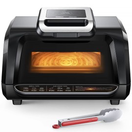 GRVEE Indoor Air Grill Fryer Smokeless Electric Air Grill Flat Top Griddle 1750W Grill