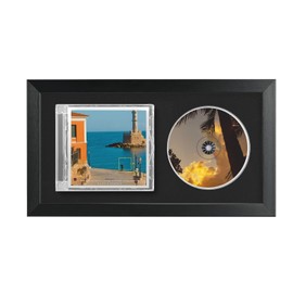 Could Spark CD Frame Display Case-14.2" x 7.9"Black Style with Two Double-Sided Mats，Smooth Matte Finish, Wall & Tabletop, Home Decor, Gift