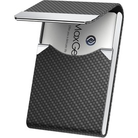 MaxGear Business Card Holder, Business Card Case, Thin, For Business, RFID Blocking, Magnetic, Unisex, Carbon
