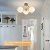 Bagood Mid-Century Modern Semi Flush Mount Ceiling Light 3 Lights