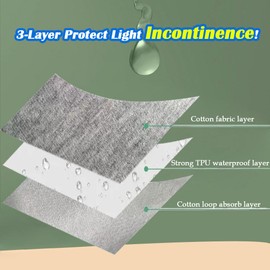 DURASIKO Leak-Proof Pants with Diaper Insert,Pants for Incontinence,Cotton Material,Comfortable &Breathable Layer, Reusable&Washable,Protection for Special Needs Bariatric Patients Or Bedwetting