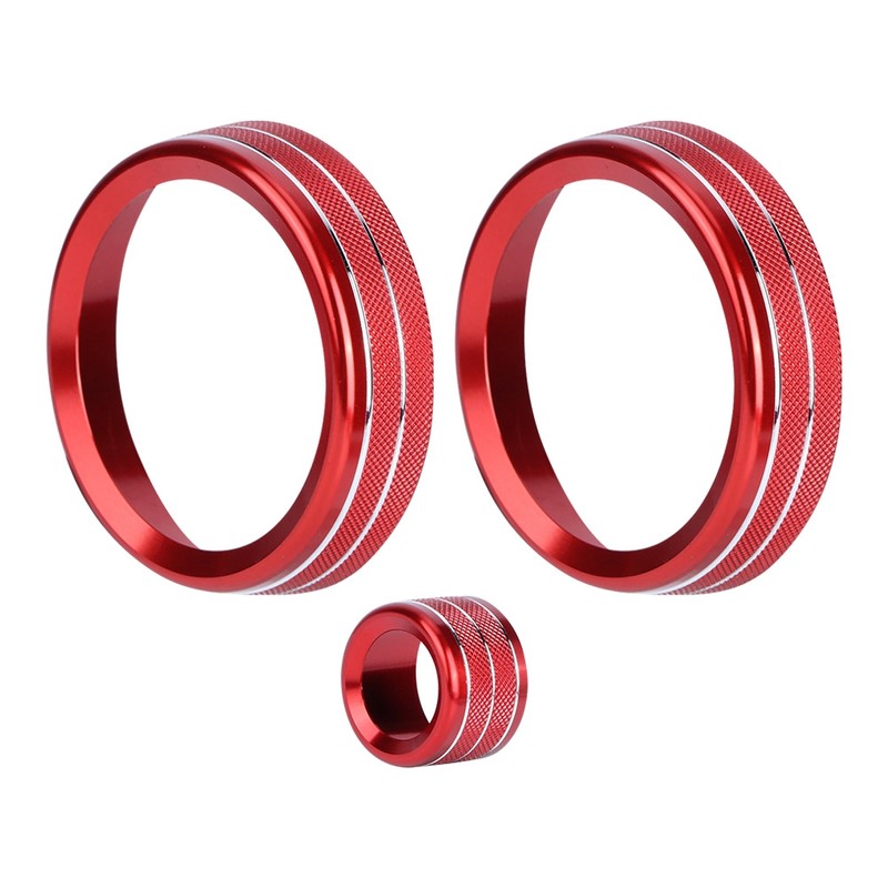 3pcs a C Rotary Knob Ring Aluminium Alloy Trim Volume