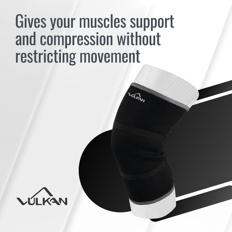 Vulkan Classic Neoprene Knee Support, Breathable Contoured Compression Sleeve, Support
