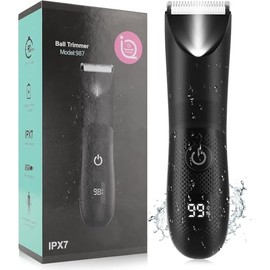 Manscape - Cortadora de cuerpo y bola para hombres, cortadora de pelo de ingle púbico, afeitadora de pelotas, afeitadora corporal para hombres, afeitado suave en húmedo/seco, IPX7 impermeable