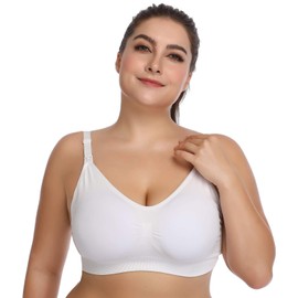 Lataly Womens Sleeping Nursing Bra Wirefree Breastfeeding Maternity Bralette Pack of 5 Color Black White Size S