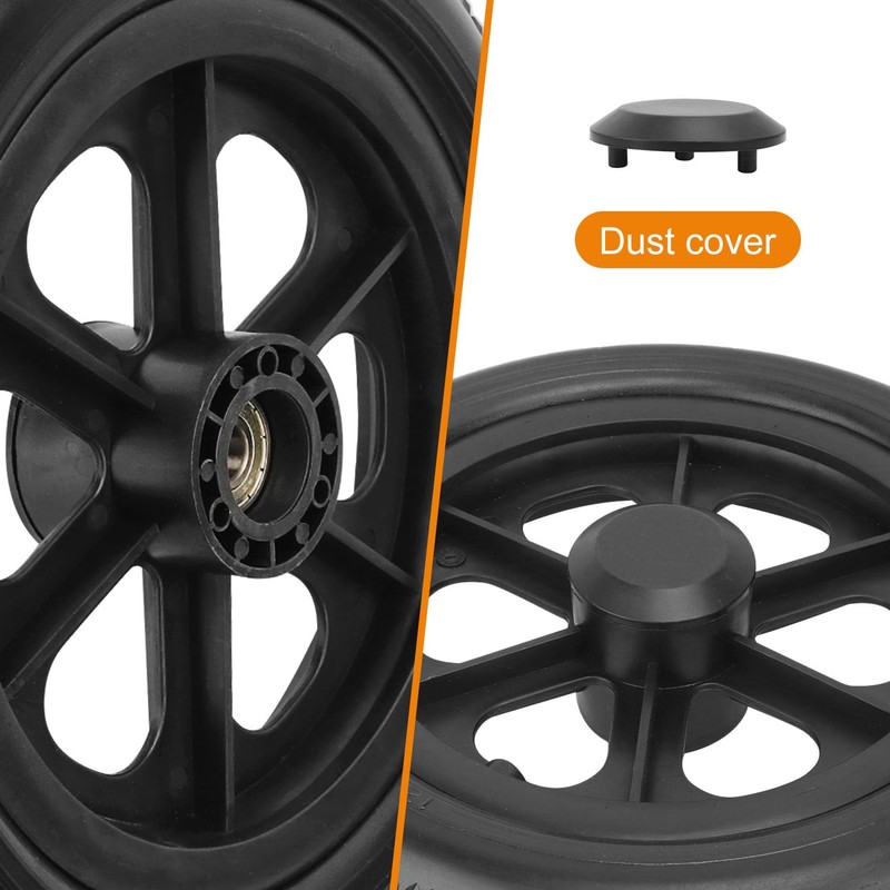 IHDYPPEW Premium Caster Wheel (2-pack) – 12 Inch Wheelchair Wheel,