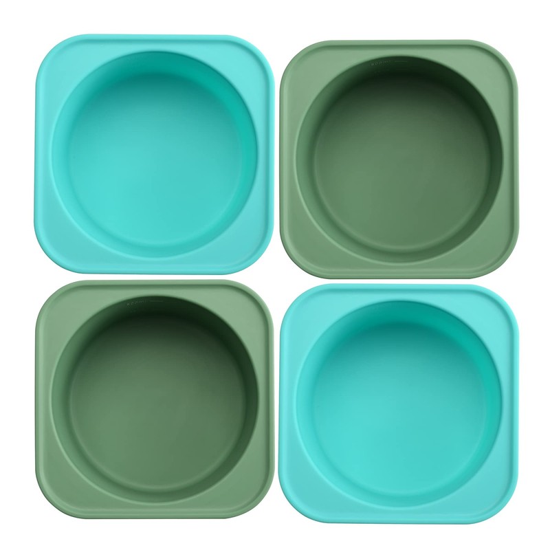 KEVJES Silicone Dough Proofing Proving Containers with Air-tight Lids-4 pack-500ml