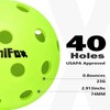 Foni Fox Pickleball Balls, 3/6 Pack 40 Holes, High Visibility