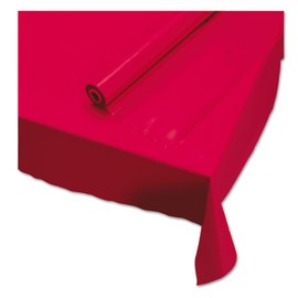 Hoffmaster 113001 Plastic Tablecover Roll, 100' Length x 40" Width, Red