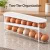 Automatic Rolling Egg Holder for Refrigerator Storage – 2-Tier Space-Saving