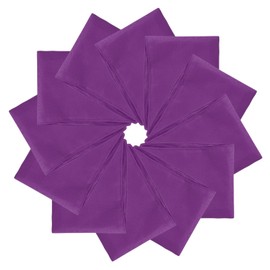PATIKIL Große einfarbige Bandanas, 53,3 x 53,3 cm, 12 Stück, blanko, multifunktionales Stirnband, Schal, Halstuch für Damen und Herren, Dunkelviolett, dunkelviolett, 21"