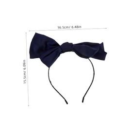 SAFIGLE Satin Ribbon Bowknot Headband Vintage Style Hair Hoop for Women Smooth Texture Bow Hair Accessories for Wedding Holiday Party Daily Wear