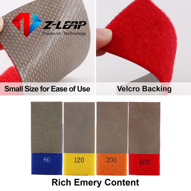 Z-LEAP Diamond Paper Sheet Electroplated Sandpaper Hook and Loop Nylon