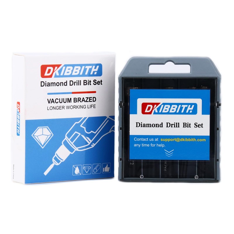 5-Pack 1/2" Diamond Core Drill Bits Set, 12mm Tile Drill
