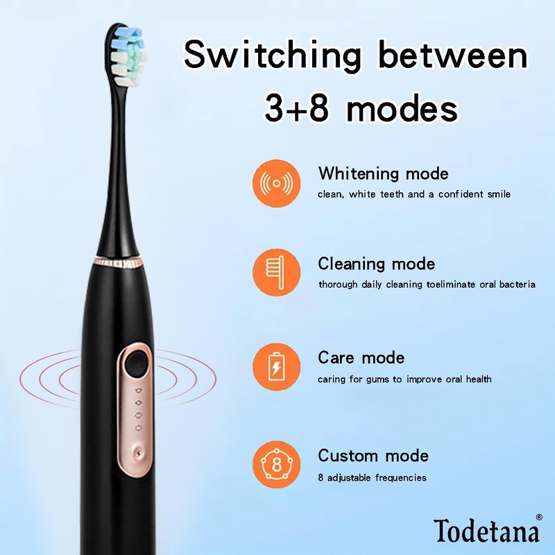 Todetana R16 Electric Toothbrush, Dental Brushes & Toothbrushes… (Black)