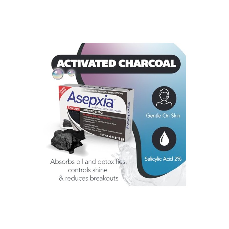 ASEPXIA CLEANSING BAR CHARCOAL 4 OZ