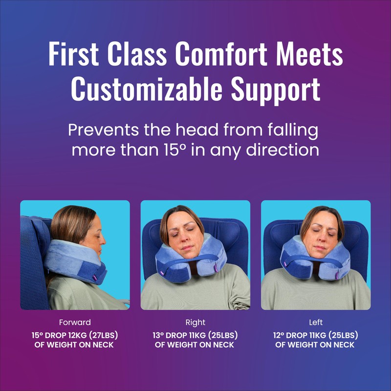 Cabeau Best Neck Pillow for Travel – Evolution Earth Deluxe