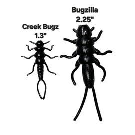 NRV Baits: Creek Bugz XL Bugzilla - Color: Black