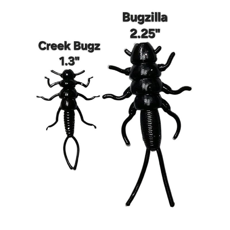 NRV Baits: Creek Bugz XL Bugzilla - Color: Black