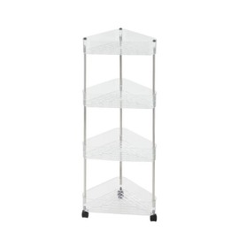 4 Tier Rolling Storage Cart, Multi-functional Clear Cart Storage for Kitchen Bathroom Laundry and Any Corner Storage with Wheels (4 tiers)