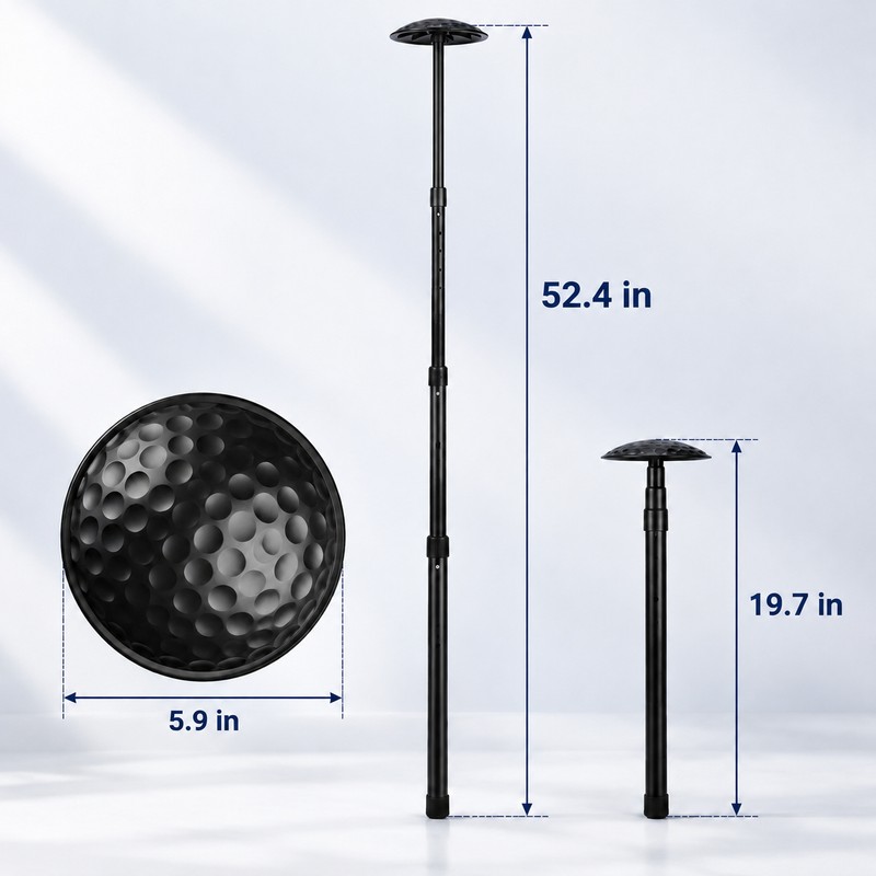 Golf Bag Support Rod for Travel and Storage – 4-Section