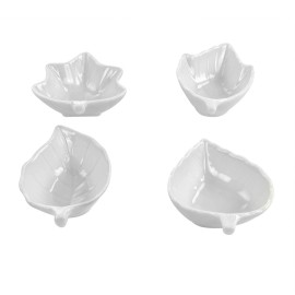 Martha Stewart 4 Piece Ceramic Tidbit Dish Set in White White