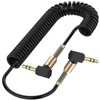tunghey 2Pack 3.5mm Coiled Cable Dual 90 Degree Right Angle