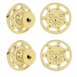 Earring Backs, DCRSLB Durable Round Shape Earrings Backs for Studs Locking EarBacks Lifter Backings for Droopy Ears Large Earring Backers for Heavy Earrings Backstops,18K Gold