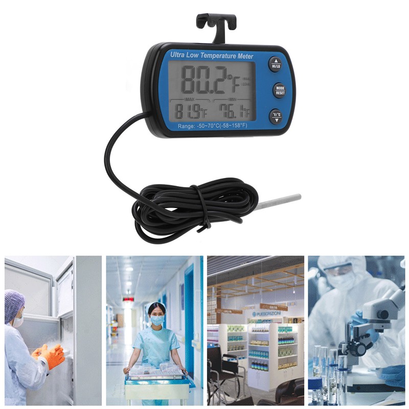 Refrigerator Thermometer ‑50 to 70℃ Digital LCD Display with Alarm