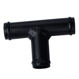 HCHCSPEED Universal 1" Aluminum Coolant T-Pipe Fitting 3-Way Radiator Fitting Hose Splice Black
