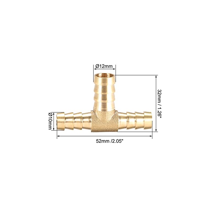 sourcing map 10 x 12 x 10 mm Hose ID