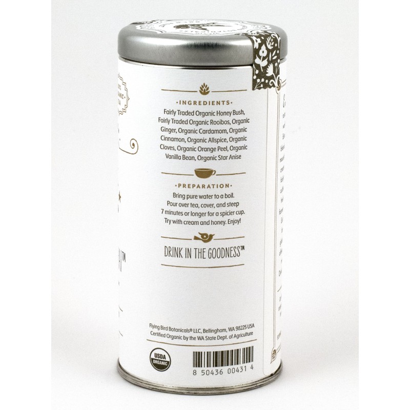 Flying Bird Botanicals, Tea Harvest Moon Red Chai Organic, 15