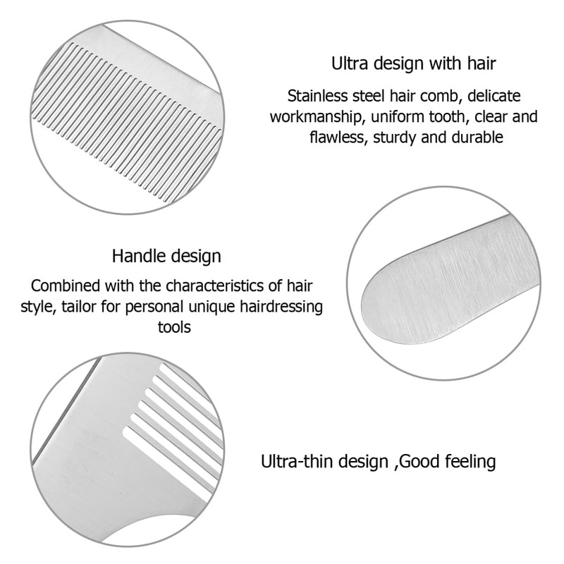 Healeved 1pcs Hair Cutting Comb Titanium Steel Comb Hair Comb
