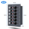 Marine Switch Panel, Haoguo 6 Gang Boat Electrical Panel with