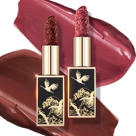 Catkin Moist Lipstick Hydrating High Impact Color Infused with Vitamin E and Avocado Oil Smooth Soft Texture Long Lasting Red Glow Finish 2pcs 05