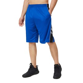 Men's Basketball Shorts - Quick-Dry, Breathable Mesh, Pockets, Drawstring, 9-11 Inch Inseam for Athletic Performance X-Large,Royal Black