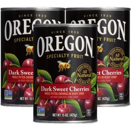 Oregon Specialty Fruit, Dark Sweet Cherries, Pitted, All-Natural,15 Ounce (Pack of 3)