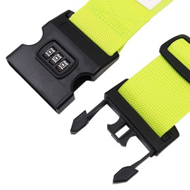 VOANZO 2 x Luggage Straps for Suitcase Suitcase Straps with Lock Length 2M Width 5CM Green
