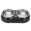 Stainless Steel Nonslip Double Pet Bowls Household Food Water Feeder