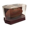 Executive Octagon Wood Base Football Display Case - Cherry