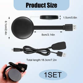 Miracast Wireless HDMI Dongle 4K 2.4G Wireless WiFi Display Dongle 1080P HDMI Wireless Compatible with Windows/Mac/Android/iOS/Miracast/DLNA/Airplay, Compatible with TV/Monitor