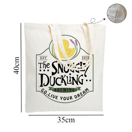 WZJHCL Tangled Inspired Tote Bag Snuggly Duckling Tote Shopping Bag Live Your Dream Reusable Grocery Tote Bag Rapunzel Gift (Duckling Tote Bag)