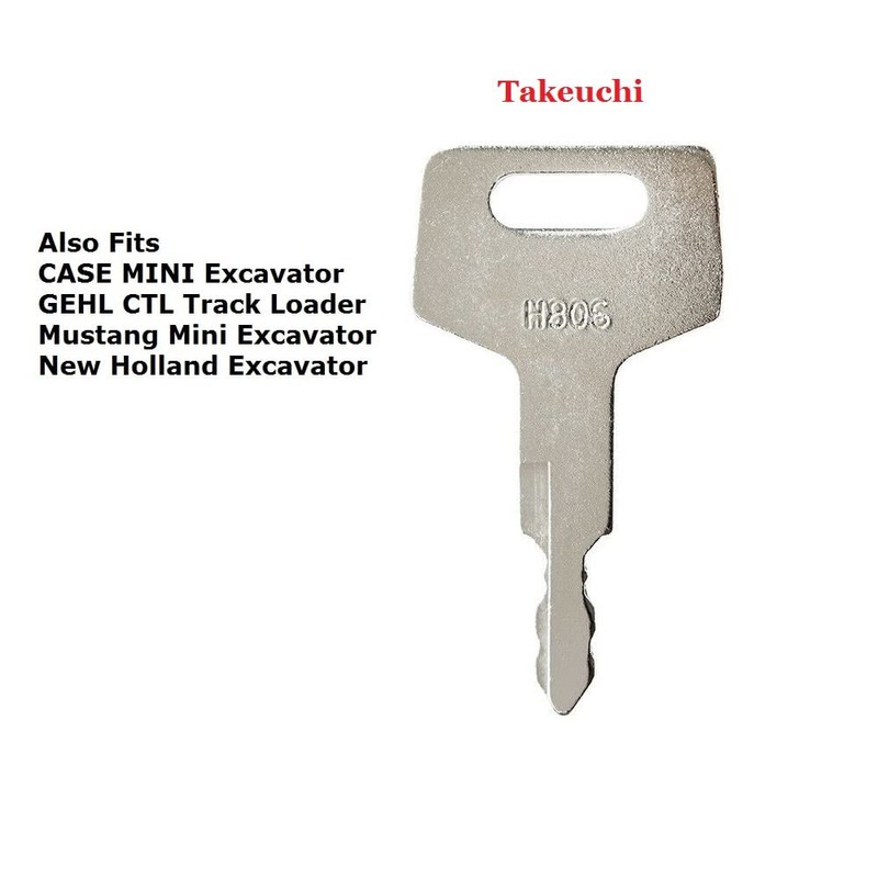 Newyuan Takeuchi H806 Replacement Ignition Key Switch Start Key for