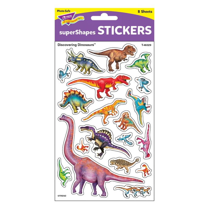 Trend Discovering Dinosaurs Large superShapes Stickers, Classroom Incentives, 152 Count