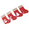 Christmas Stocking Decorative Cartoon Pattern Cuff Stocking Ornament for Tree