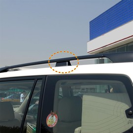 for Toyota Land Cruiser Prado FJ120 J120 2003-2009 Black Exterior Roof Rack Rails Luggage Center Protector Cover Car Accessories 2pcs